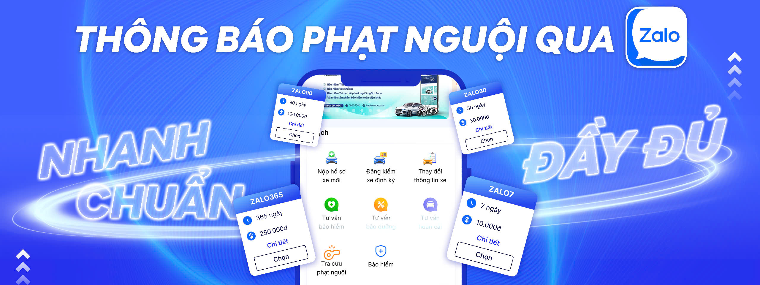 Thông báo nhanh dành cho chủ xe